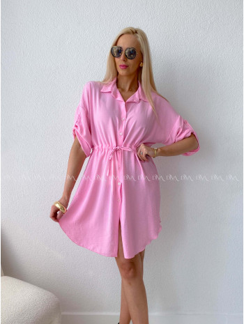 Košeľové šaty balerina baby pink AB 124