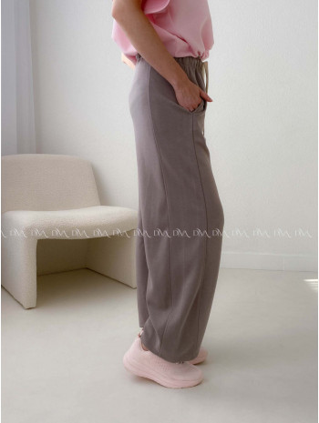 Hladké balónové tepláky zemité AB 10