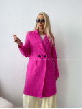  Bouclé midi kabát ružový AA 103