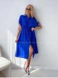Mušelínové košeľové šaty Ria kráľovská modrá AB 126