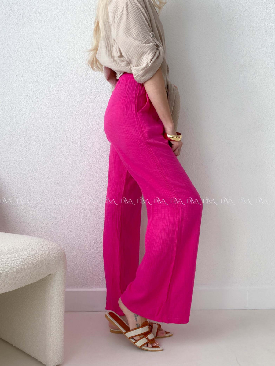 Mušelínové nohavice fuchsia B 12