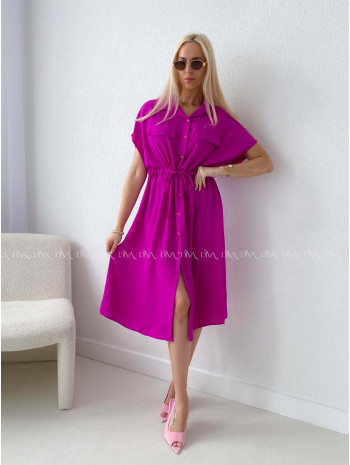 Ľahké košeľové šaty Zara Magenta AB 132