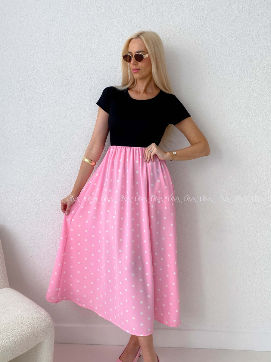 Bodkované šaty Doris R -Č AB 131