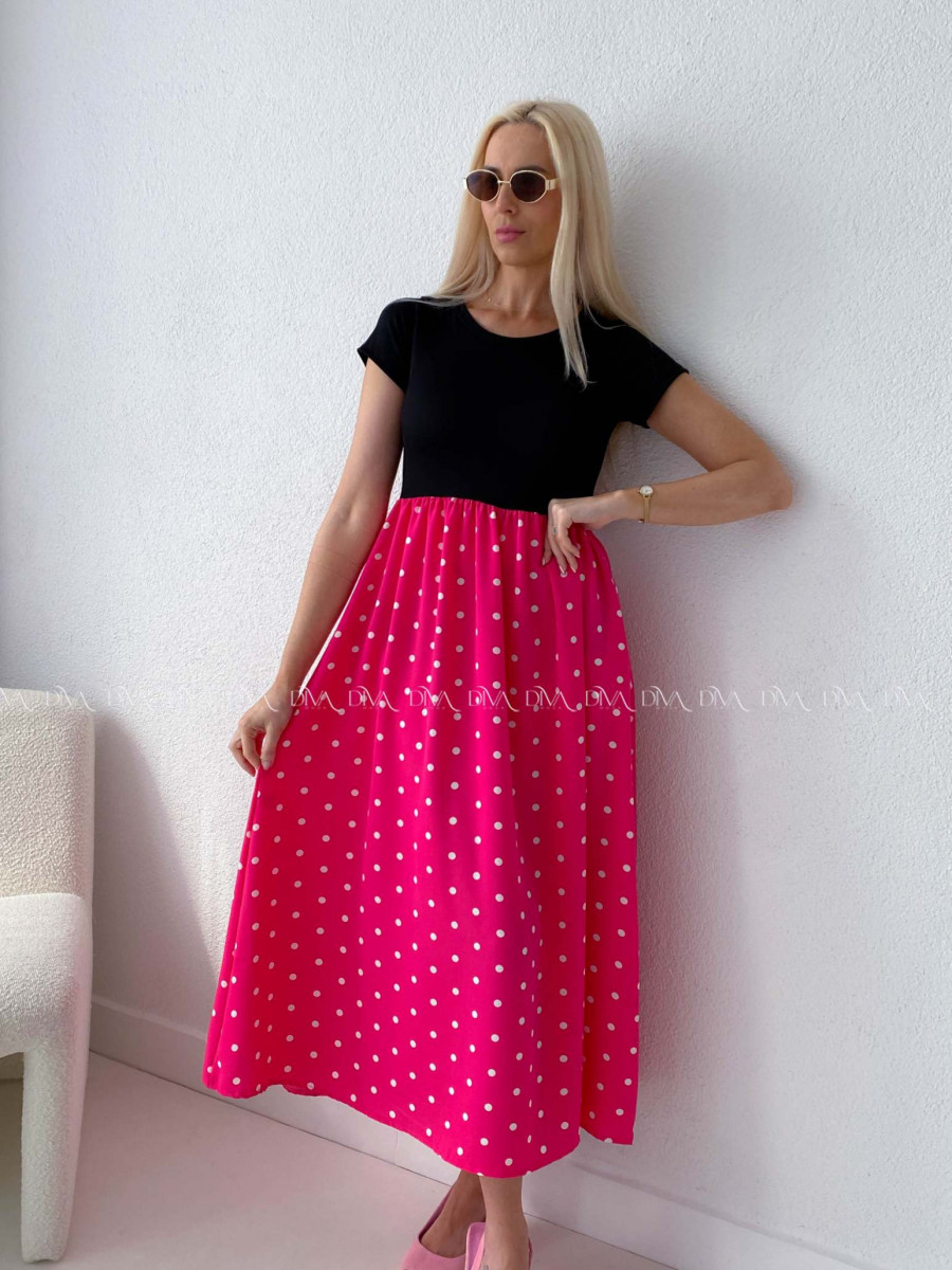 Bodkované šaty Doris F -Č AB 131