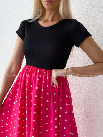 Bodkované šaty Doris F -Č AB 131