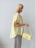 Oversize bavlnená netopieria košeľa butter yellow AB 231