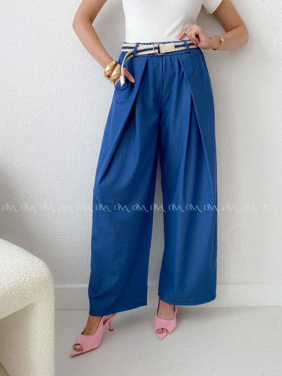 Ľahké nohavice atramentovo modré AB 211