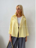 Skrátený trench coat butter yellow AB 136