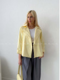 Skrátený trench coat butter yellow AB 136