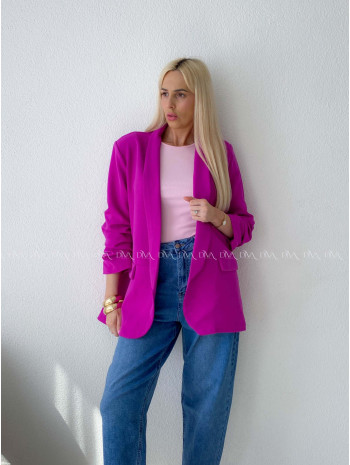 Sako s riasenými rukávmi magenta AB 169