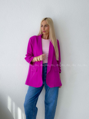 Sako s riasenými rukávmi magenta AB 169