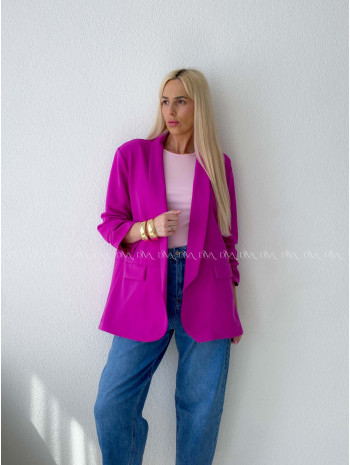 Sako s riasenými rukávmi magenta AB 169