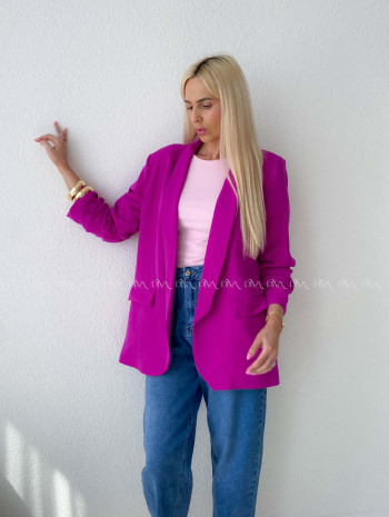 Sako s riasenými rukávmi magenta AB 169