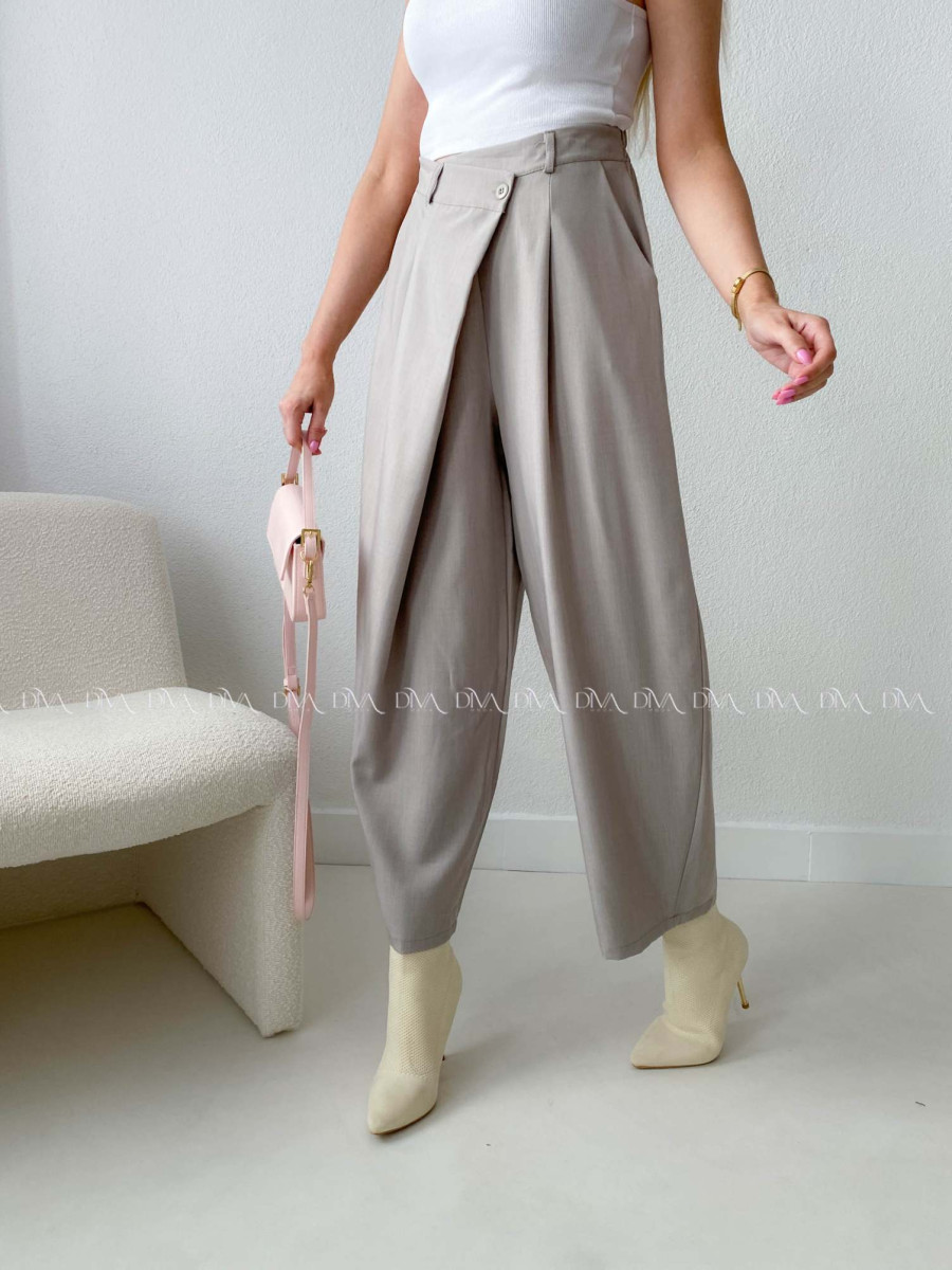 Zavinovacie barrel nohavice sivo-pieskové AB 205