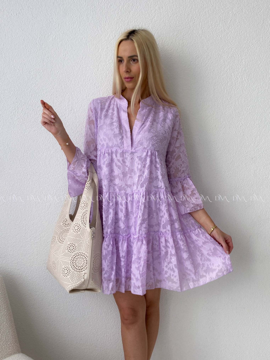 3D krátke šaty Lilac AB 175