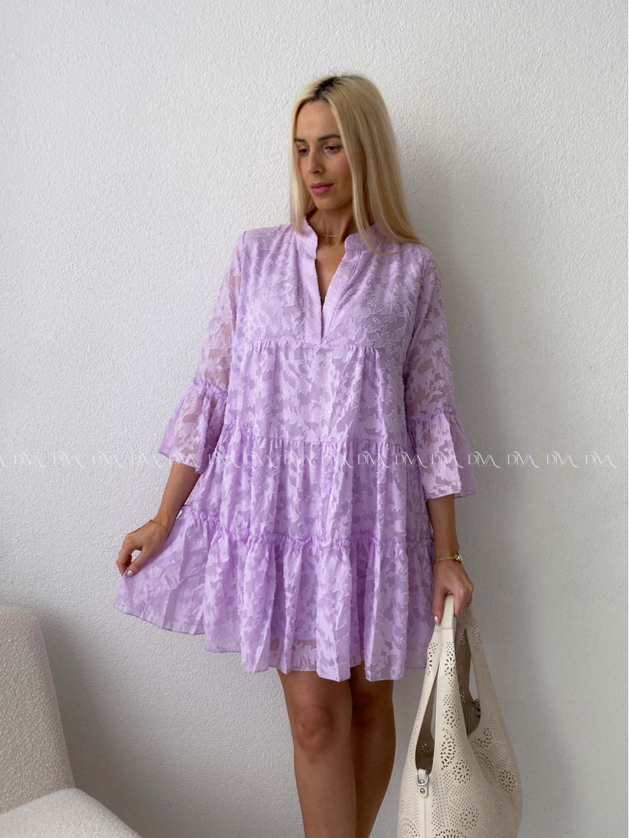 3D krátke šaty Lilac AB 175