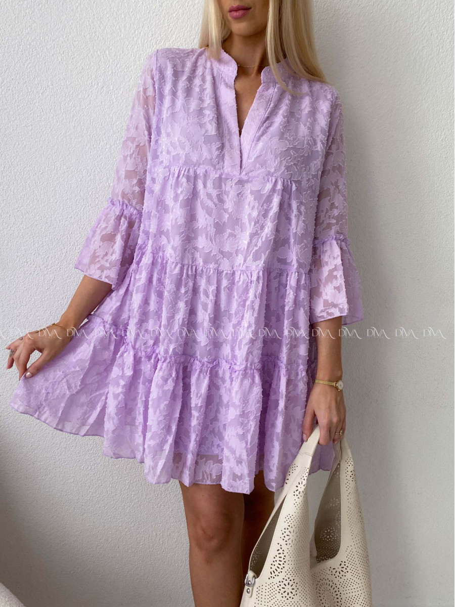 3D krátke šaty Lilac AB 175