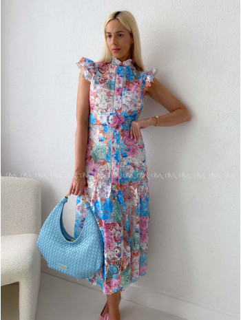 Kabelka prepletaná Valentino creations baby modrá