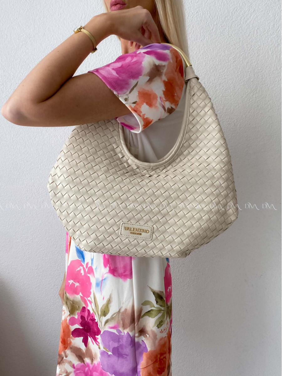 Kabelka prepletaná Valentino creations béžová