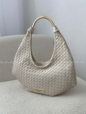 Kabelka prepletaná Valentino creations béžová