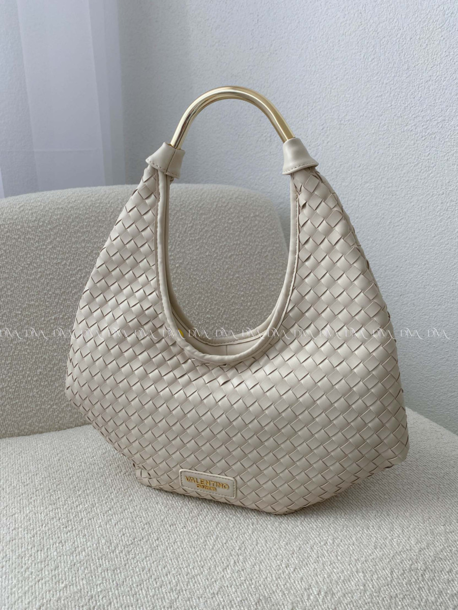 Kabelka prepletaná Valentino creations béžová