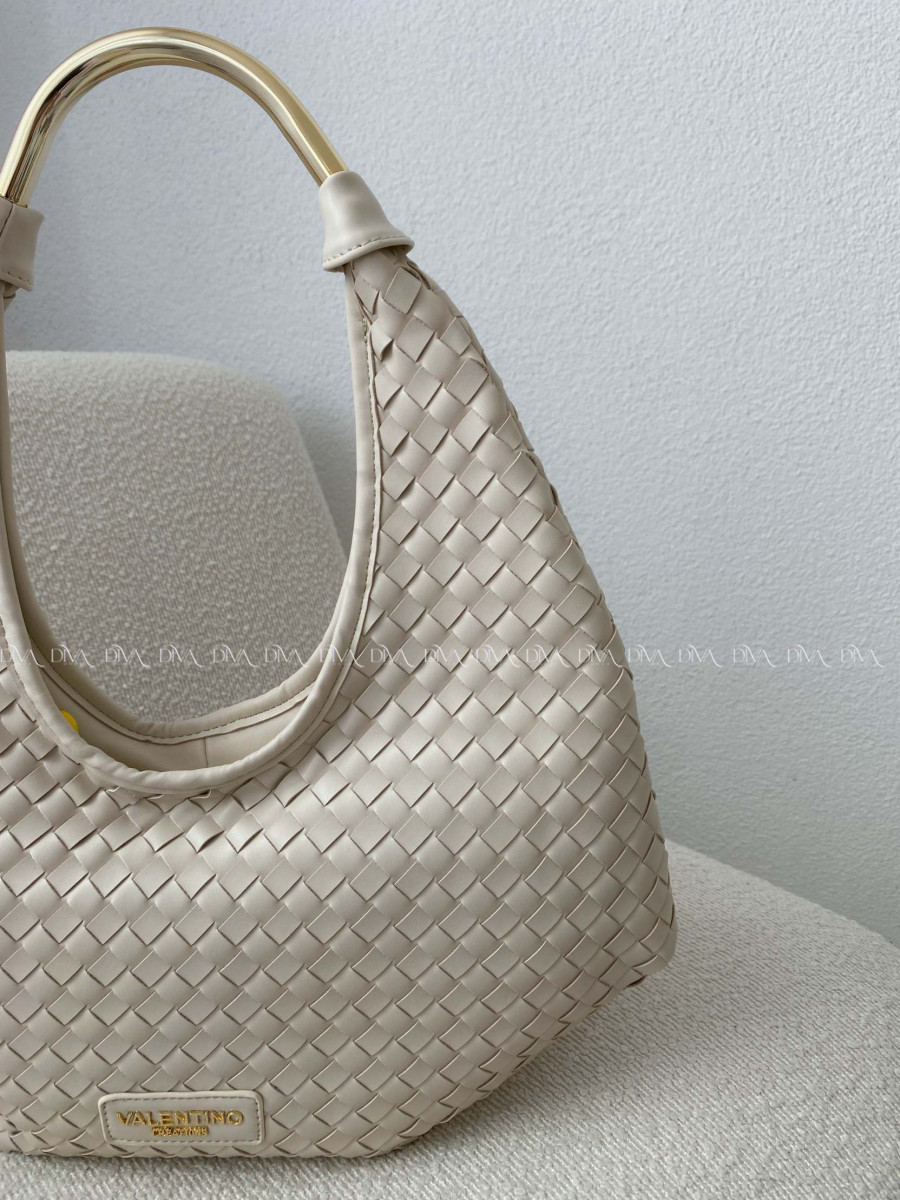 Kabelka prepletaná Valentino creations béžová