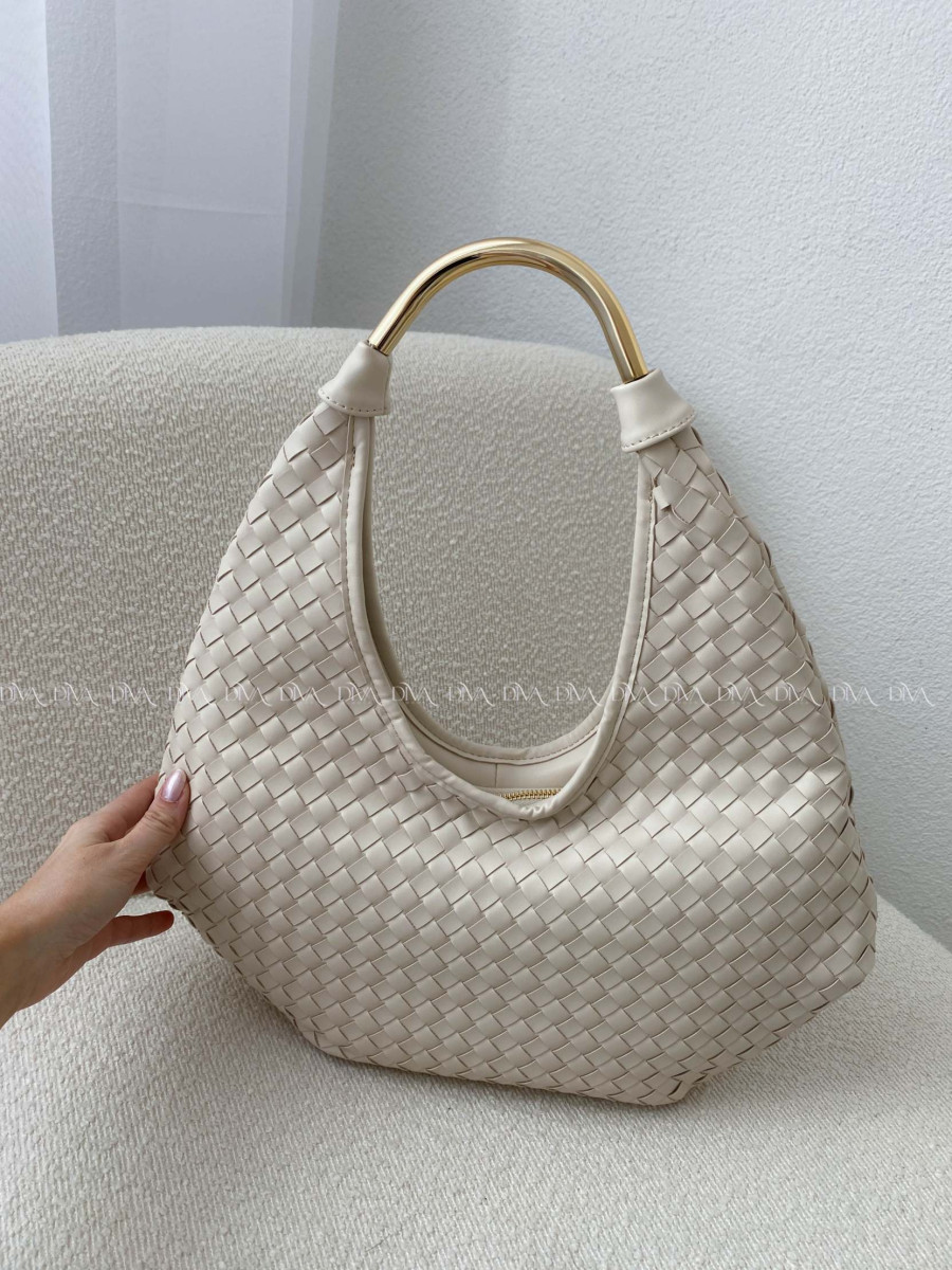 Kabelka prepletaná Valentino creations béžová