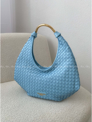 Kabelka prepletaná Valentino creations baby modrá