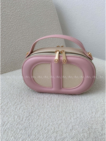 Crossbody kabelka D růžovo/béžová