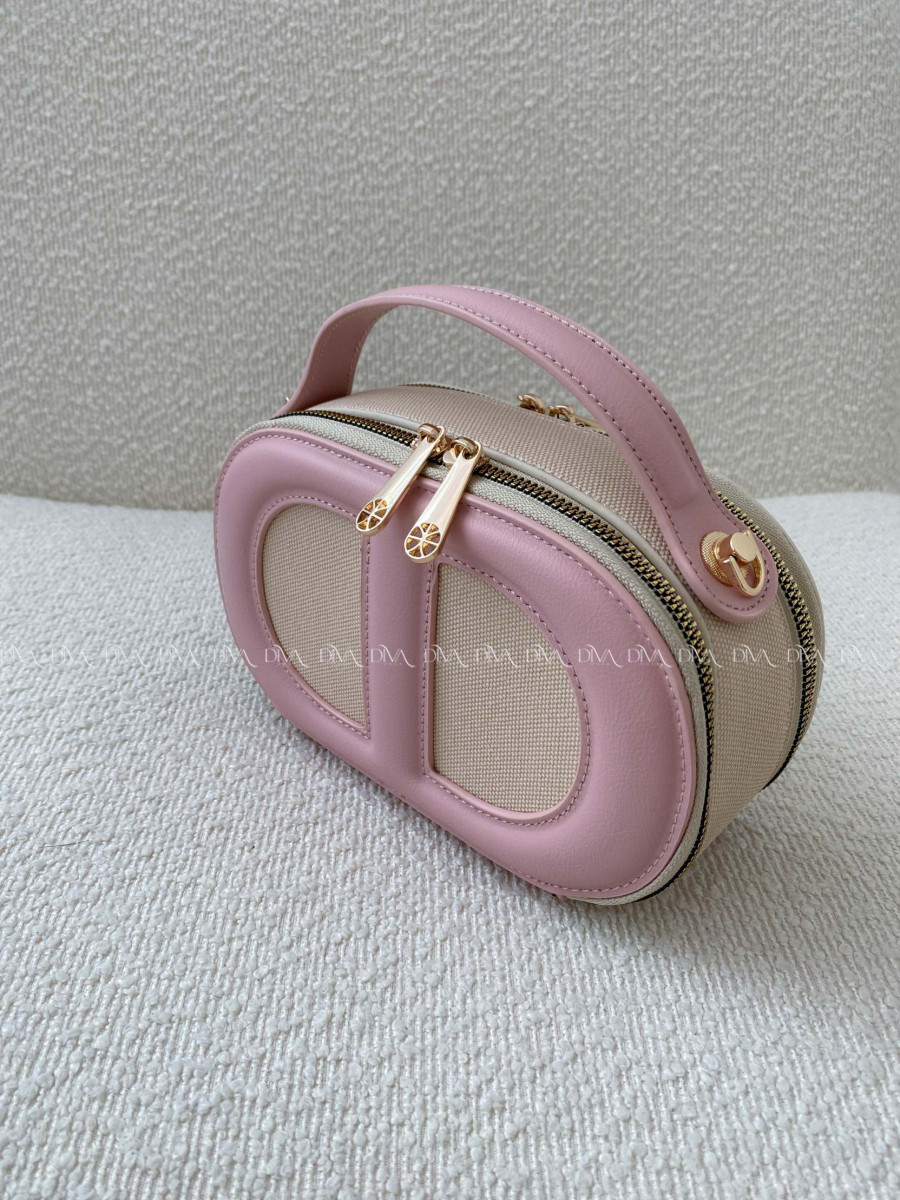 Crossbody kabelka D růžovo/béžová