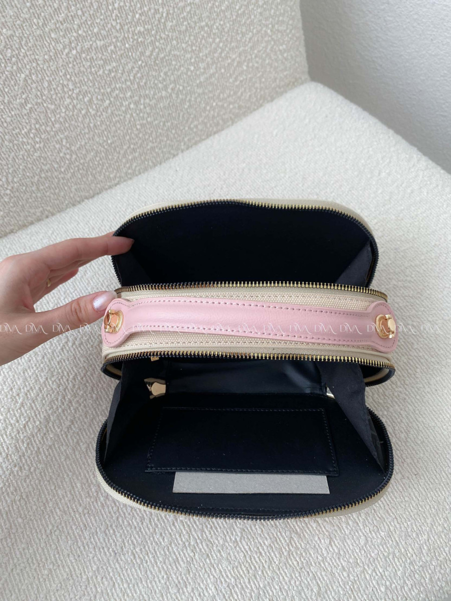 Crossbody kabelka D růžovo/béžová