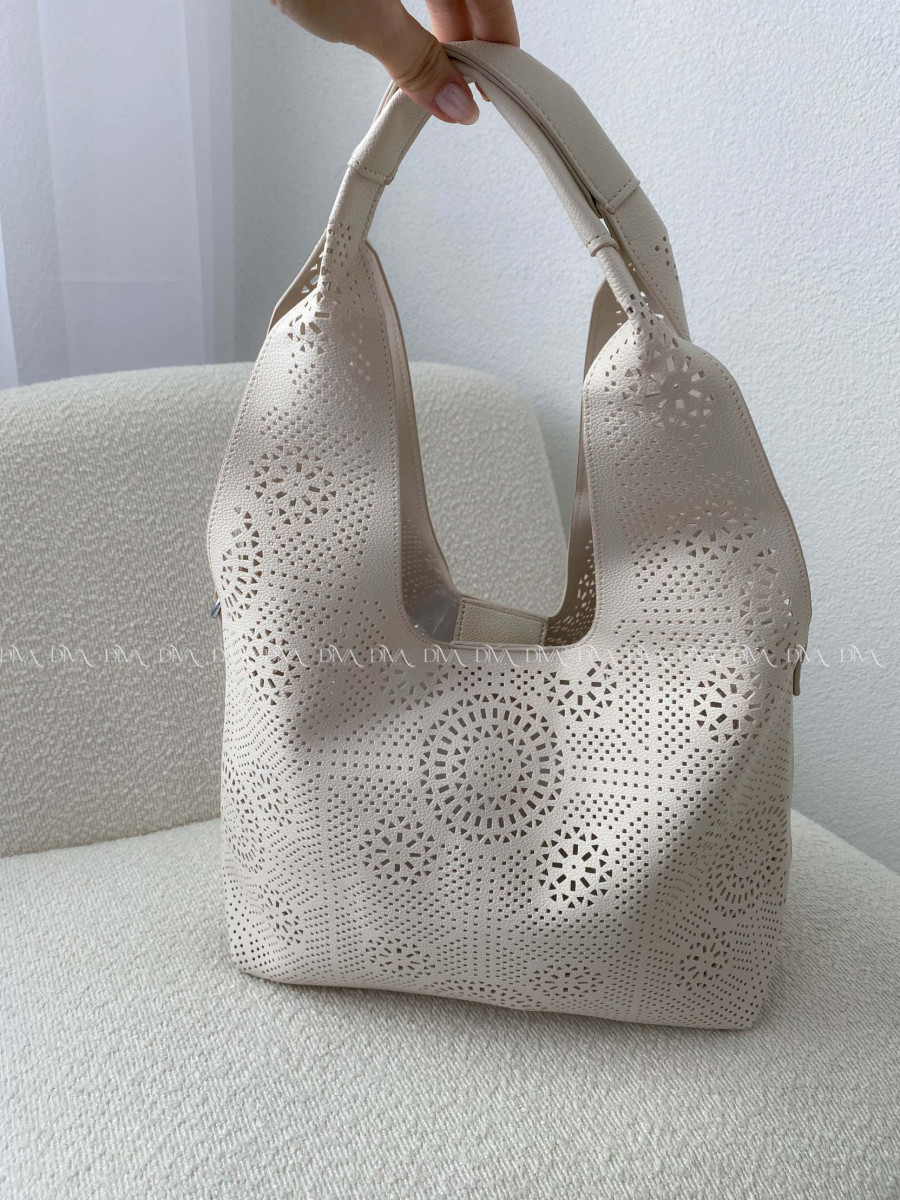 Dietovaná kabelka béžová