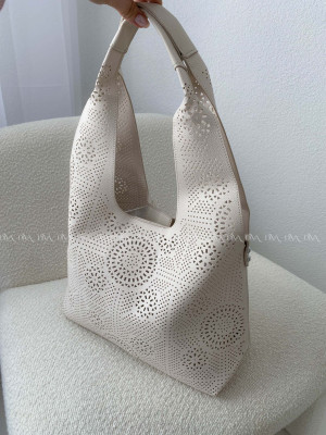 Dietovaná kabelka béžová