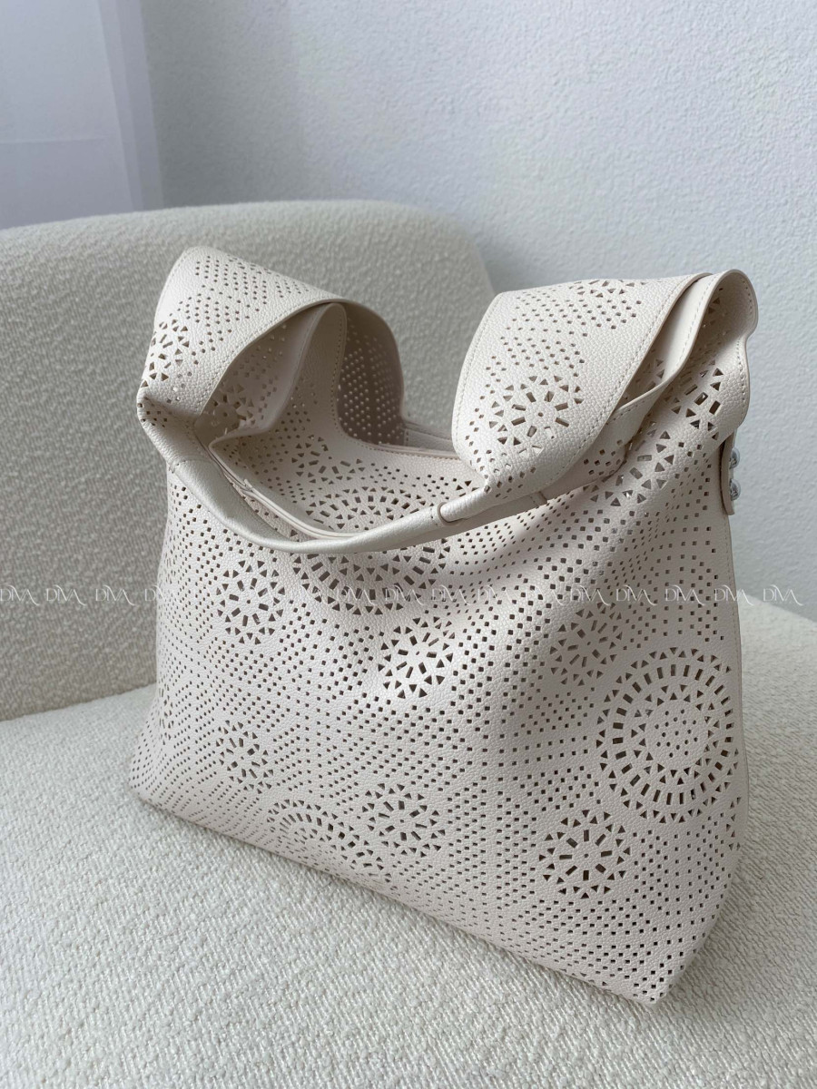 Dietovaná kabelka béžová