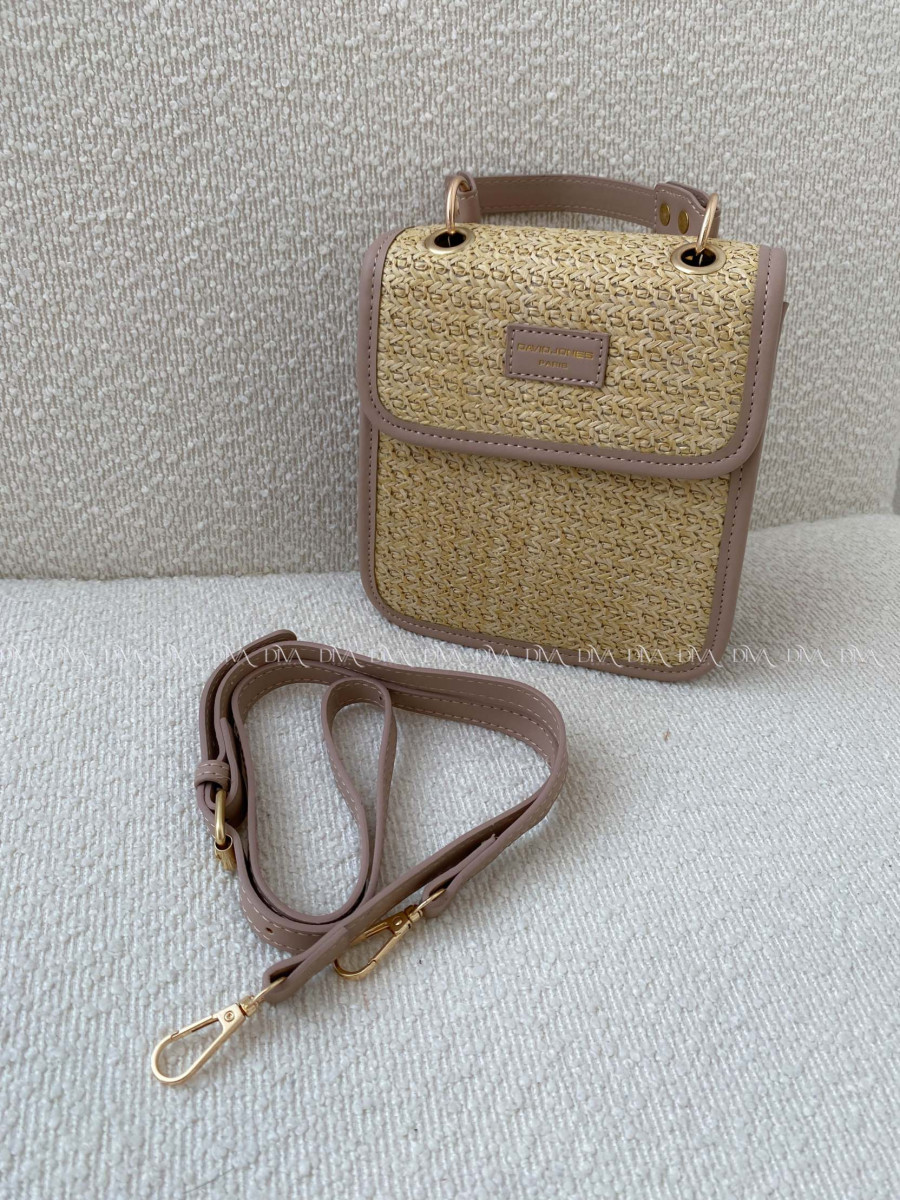 Crossbody kabelka David Jones taupe