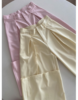 Široké baggy nohavice butter yellow AB 38
