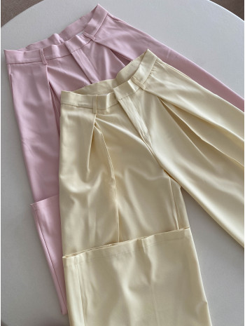 Široké baggy nohavice butter yellow AB 38
