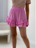 Mušelínový skort růžový AB 221 Mušelínový skort růžový AB 221