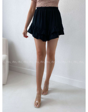 Mušelínový skort čierny AB 221