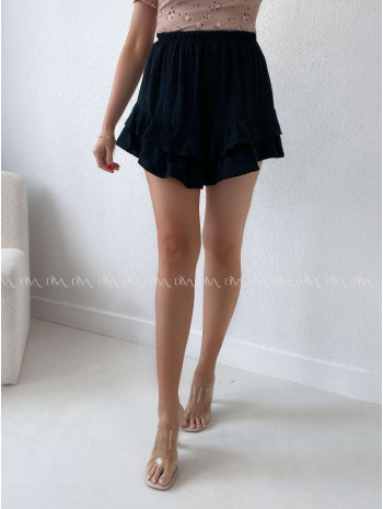 Mušelínový skort černý AB 221 Mušelínový skort černý AB 221