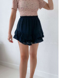 Mušelínový skort černý AB 221 Mušelínový skort černý AB 221