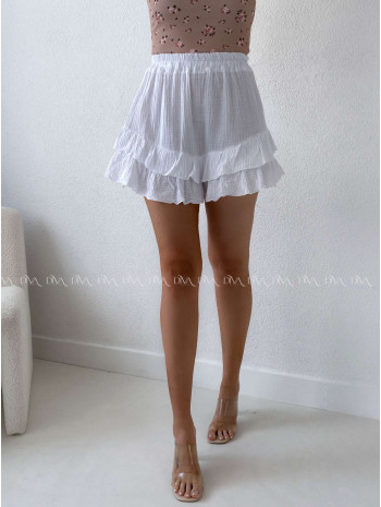 Mušelínový skort bílý AB 221