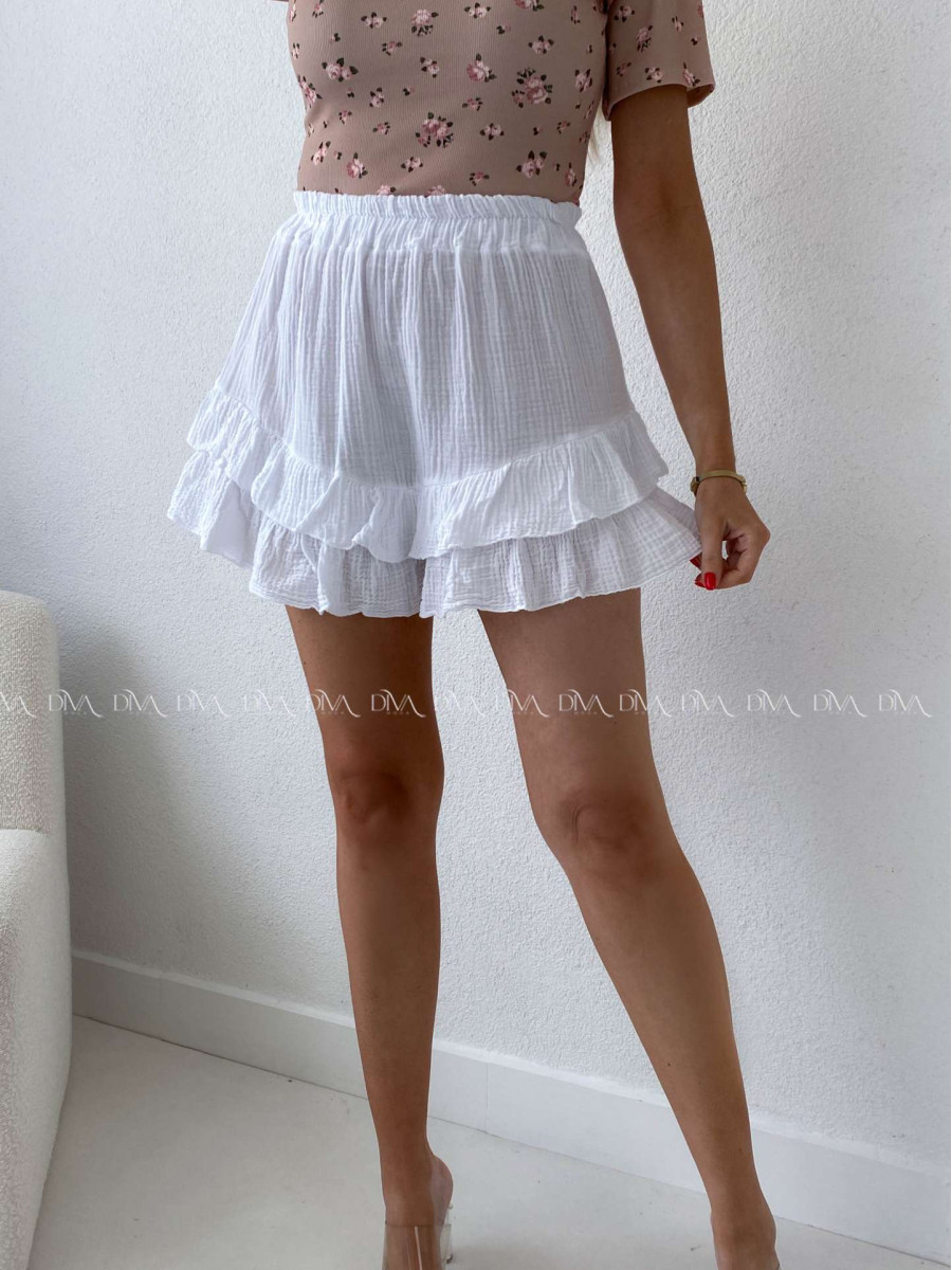 Mušelínový skort bílý AB 221 Mušelínový skort bílý AB 221