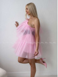 Tylové šaty ružové Diva AB 888 Tylové šaty ružové Diva AB 888