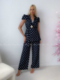 Elegantný komplet dottie s brošňou čierny AB 247 Elegantný komplet dottie s brošňou čierny AB 247