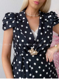 Elegantný komplet dottie s brošňou čierny AB 247 Elegantný komplet dottie s brošňou čierny AB 247