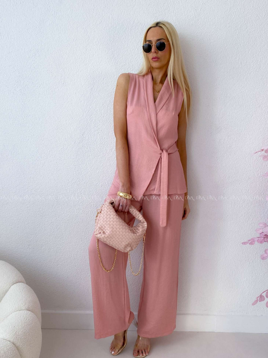 Zavinovací komplet vesta+ nohavice dusty rose AB 263