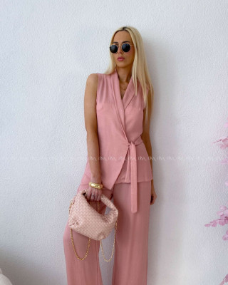 Zavinovací komplet vesta+ nohavice dusty rose AB 263