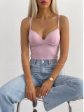 Push up korzetový top na ramienka baby pink AB 267 Push up korzetový top na ramienka baby pink AB 267