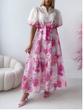 Elegantné kvetinové maxi šaty Hortenzia AB 302